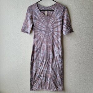 Raquel Allegra Tie Dye Dress Tan/White Sz 1